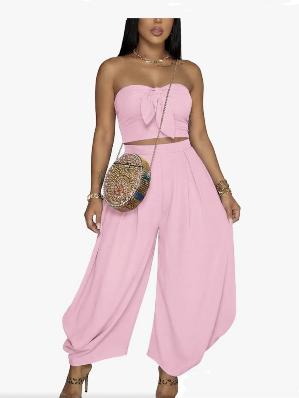 NWT Elainone Pink 2 Piece Jumper Set - XL